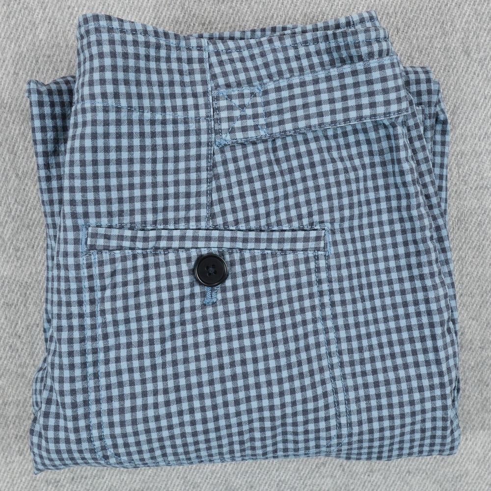 Sundance Pants Womens 4 Blue Gingham Ankle Linen Cotton 27 Waist 25.5 Inseam - Picture 10 of 15